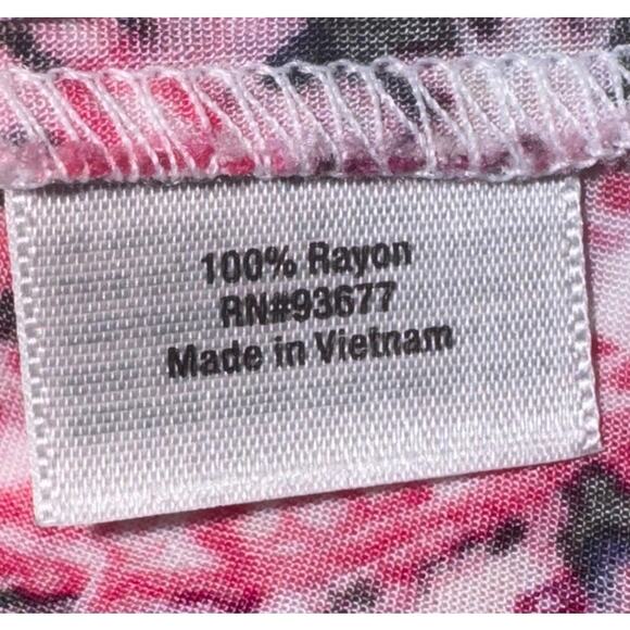 Ana Womens L Top Cold Shoulder Artsy Flowy Abstract Boho Festival Paisley Casual - Picture 6 of 6